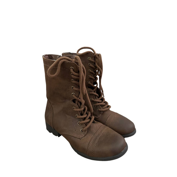 Mossimo Women's Lace Up Combat Boots with Zipper - Picture 1 of 5